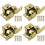 Twin Roller Catch - 32 x 14.5mm - Brass Plated - Pack of 4 - tradefit - 1