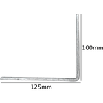 Fluted Angle Brackets - 125x100mm / 5 x 4 Inch - Hot Dip Galvanised - tradefit - 2