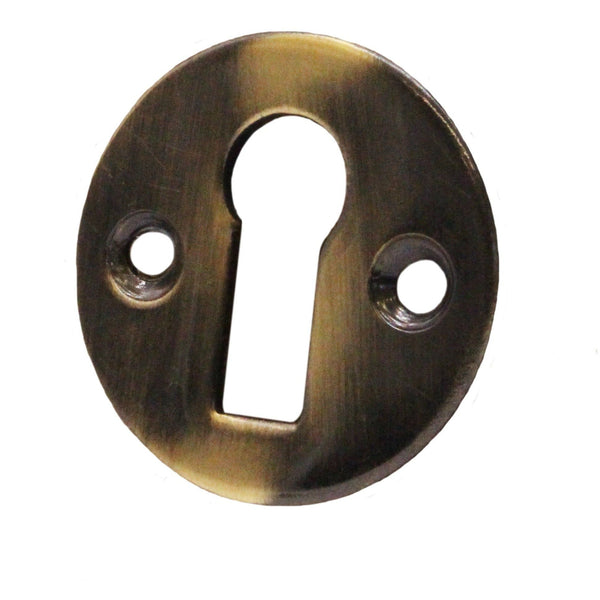 Victorian Keyhole Escutcheon - 32mm - Antique Brass - tradefit - Featured Image