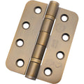 Bronze Fire Door Hinges - 4 Inch/102mm - Grade 13 Steel Ball Bearing - Pack 2 - Radius