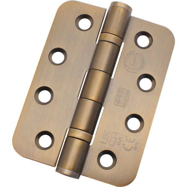Bronze Fire Door Hinges - 4 Inch/102mm - Grade 13 Steel Ball Bearing - Pack 2 - Radius - tradefit - Featured Image