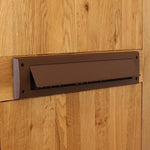 Letterbox Draught Excluder for Front Doors with Brush Seal - 340mm - Brown - tradefit - 3
