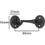 QUALITY Cast Iron Cabin Hook - 3 inch - Black - tradefit - 3