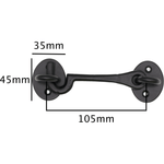 QUALITY Cast Iron Cabin Hook - 4 inch - Black - tradefit - 3