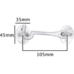QUALITY Cast Iron Cabin Hook - 4 inch - Galvanised - tradefit - 4
