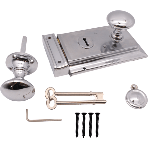 Chrome Rim Lock and Escutcheon Kit - tradefit - Featured Image