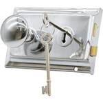 Chrome Rim Lock and Escutcheon Kit - tradefit - 3