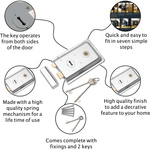 Chrome Rim Lock and Escutcheon Kit - tradefit - 5