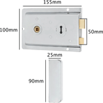Chrome Rim Lock Escutcheon and Hinge Kit - tradefit - 2