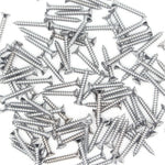 Spare Hinge Screws Pack 100 Pozi Wood Screw Countersunk - 4.0x25mm - Polished Chrome - tradefit - 4