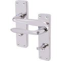 Sassari Polished Chrome Lever Door Handle - Bathroom