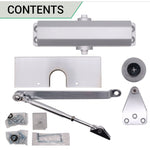 Overhead Fire Door Closer Reversible Push or Pull Side - Power Size 3 - Silver Cover - tradefit - 5