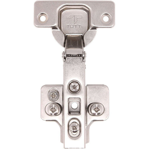 35mm Clip On Sprung Kitchen Cabinet Hinge - FULL OVERLAY 110 Deg c/w Euro Screw on Plate - tradefit