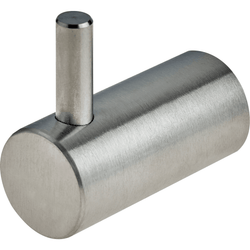 Cubicle Hook - 40mm Projection 19mm Bar - Satin Stainless - tradefit