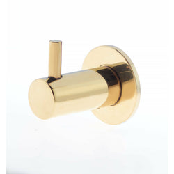Cubicle Hook On Rose - 46mm Projection 19mm Bar - PVD Brass - tradefit