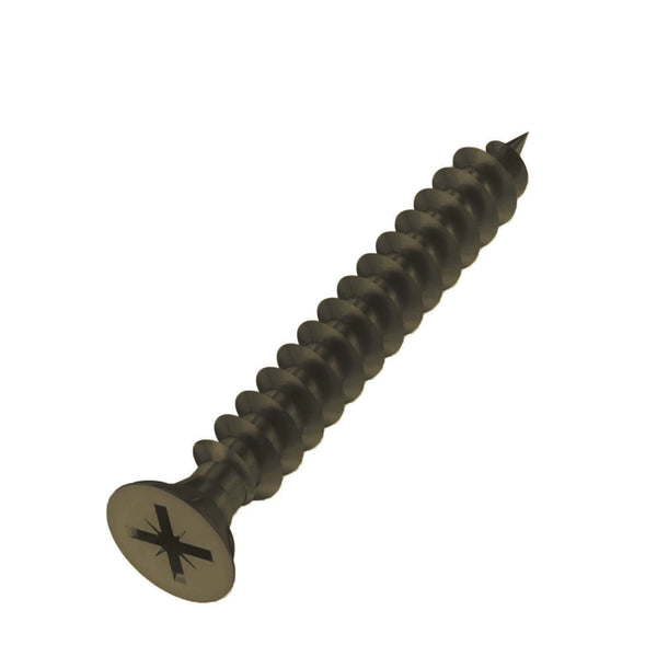 Spare Hinge Screws Pack 100 Pozi Wood Screw Countersunk - 4.0x25mm - Dark Bronze - tradefit - Featured Image