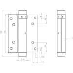 Single Action Spring Hinge - 100mm - Silver - tradefit - 2