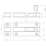 Barrel Bolt Straight - 50x25mm - Polished Chrome - tradefit - 2
