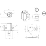 Patio Door Lock - 34x45mm - Silver - tradefit - 2