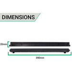 Trickle Window Slot Vent Set Inside & Out - 415mm - 4191mm²EA - Black - Pack of 50 - tradefit - 5