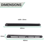 Trickle Window Slot Vent Set Inside & Out - 400mm - 3180mm²EA - Black - Pack of 50 - tradefit - 4