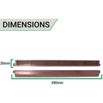 Trickle Window Slot Vent Set Inside & Out - 415mm - 4191mm²EA - Brown - Pack of 50 - tradefit - 5
