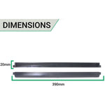 Trickle Window Slot Vent Set Inside & Out - 415mm - 4191mm²EA - Anthracite Grey - Pack of 50 - tradefit - 5
