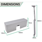 Overhead Fire Door Closer Reversible Push or Pull Side - Power Size 3 - Silver Cover - tradefit - 3