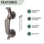 Doctor Door Knocker Slimline Iron - tradefit - 4