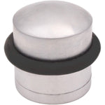 Dome Top Floor Mounted Door Stop - 30mm Diameter - Satin Chrome - tradefit - 1