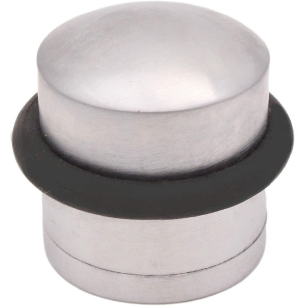 Dome Top Floor Mounted Door Stop - 30mm Diameter - Satin Chrome - tradefit - Featured Image