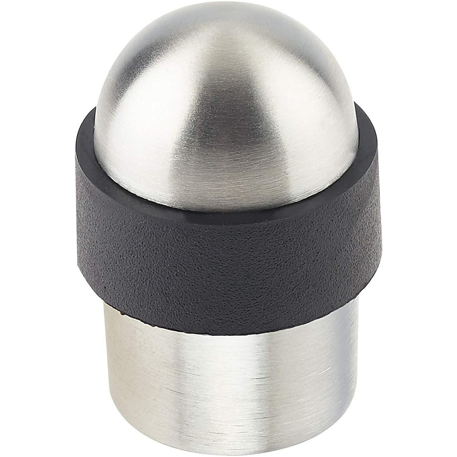 Door Stop Floor Mounted Dome Top - 30mm Diameter - Satin Stainless Steel -  tradefit