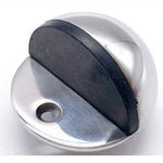 Oval Floor Mounted Door Stop - 47mm - Polished Stainless Steel - tradefit - 1