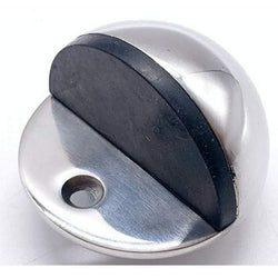 Oval Floor Mounted Door Stop - 47mm - Polished Stainless Steel - tradefit