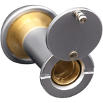 Door Viewer 200 Degree Glass Lens - 14mm Dia. - THICK 50 - 75mm Doors - Polished Chrome - tradefit - 6