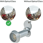 Door Viewer 200 Degree Glass Lens - 14mm Dia. - 35 - 55mm Doors - Polished Brass - tradefit - 7