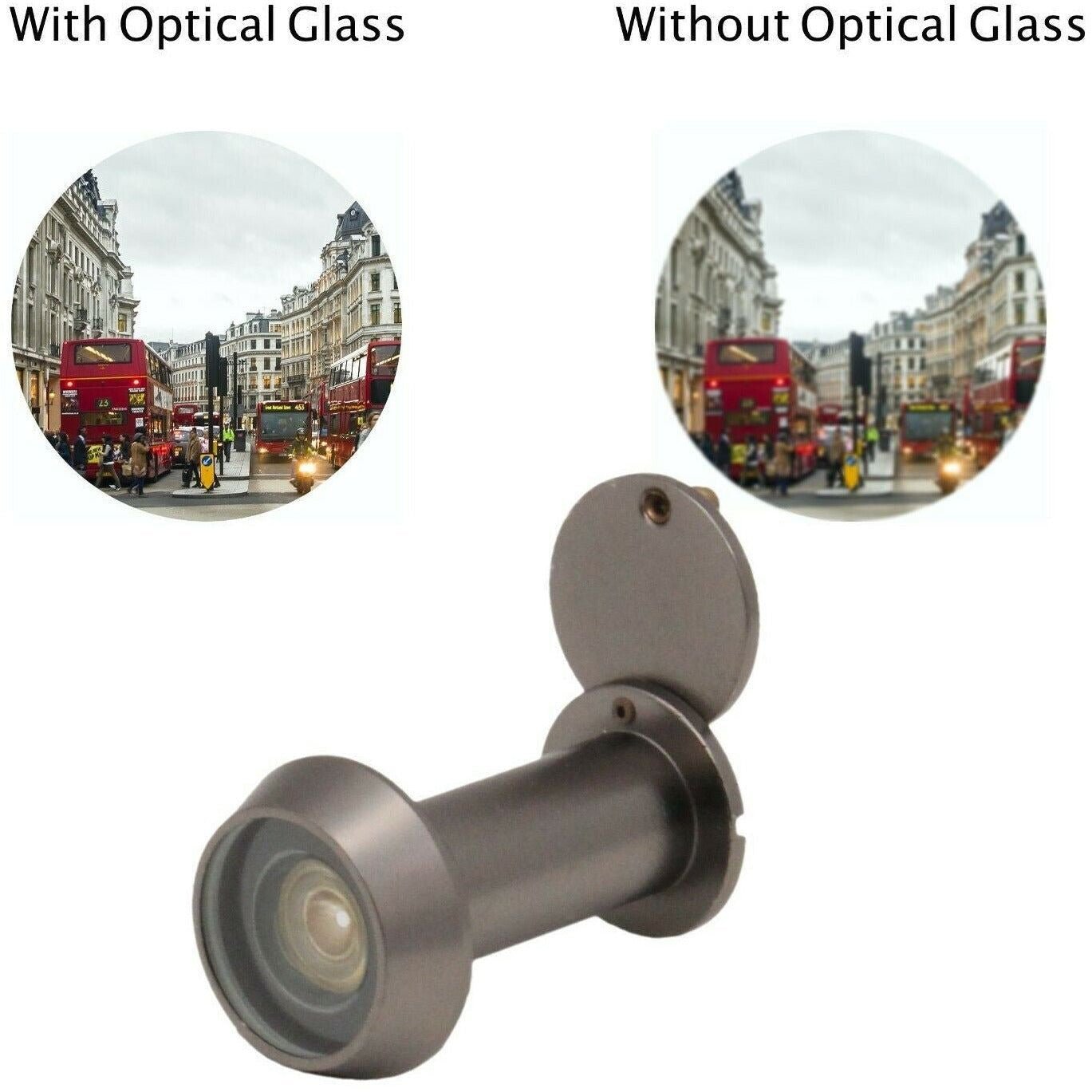 Door Viewer 200 Degree Glass Lens 14mm Dia. 3555mm Doors Dark