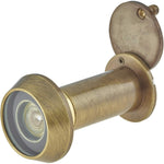 Door Viewer 200 Degree Glass Lens - 14mm Dia. - 35 - 55mm Doors - Antique Brass - tradefit - 1