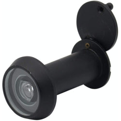 Door Viewer 200 Degree Glass Lens - 14mm Dia. - THICK 50 - 75mm Doors - Black - tradefit