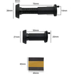 Door Viewer 200 Degree Glass Lens - 14mm Dia. - THICK 50 - 75mm Doors - Black - tradefit - 3
