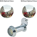 Door Viewer 200 Degree Glass Lens - 14mm Dia. - THICK 50 - 75mm Doors - Polished Chrome - tradefit - 4