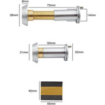 Door Viewer 200 Degree Glass Lens - 14mm Dia. - THICK 50 - 75mm Doors - Satin Chrome - tradefit - 3