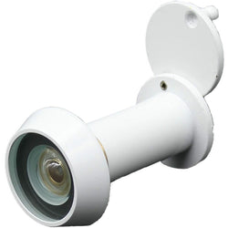 Door Viewer 200 Degree Glass Lens - 14mm Dia. - THICK 50 - 75mm Doors - White - tradefit