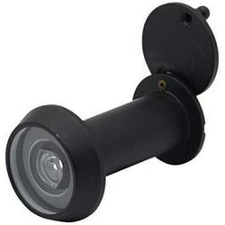 Door Viewer 200 Degree Glass Lens - 14mm Dia. - 35 - 55mm Doors - Black - tradefit