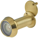 Door Viewer 200 Degree Glass Lens - 14mm Dia. - 35 - 55mm Doors - Polished Brass - tradefit - 1
