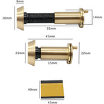 Door Viewer 200 Degree Glass Lens - 14mm Dia. - 35 - 55mm Doors - Polished Brass - tradefit - 3