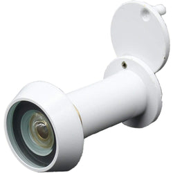 Door Viewer 200 Degree Glass Lens - 14mm Dia. - 35 - 55mm Doors - White - tradefit