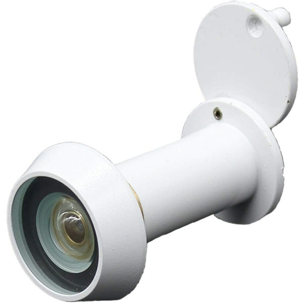 Door Viewer 200 Degree Glass Lens - 14mm Dia. - 35 - 55mm Doors - White - tradefit - Featured Image