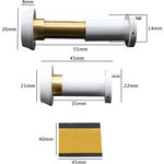 Door Viewer 200 Degree Glass Lens - 14mm Dia. - 35 - 55mm Doors - White - tradefit - 3