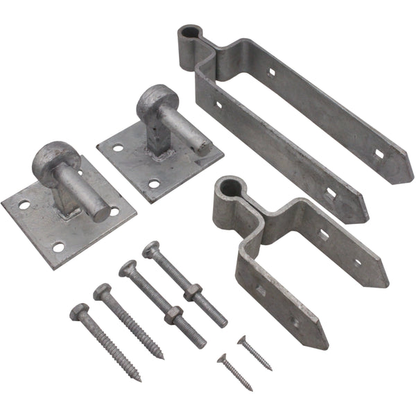 Field Gate Hinge Set Double Strap Hook On Plate - (18